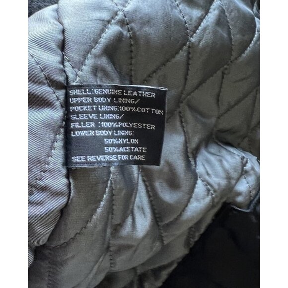 Vintage US Polo Assn Black Genuine Leather Jacket Men’s Sz XL Button Bomber - Picture 9 of 16